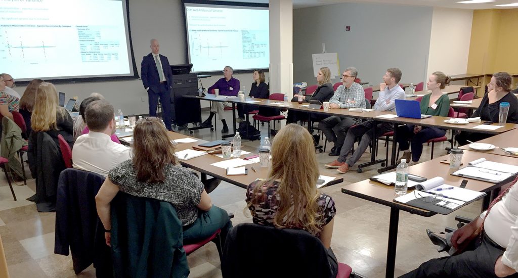 Attendees at a recent meeting on blind testing proficiency