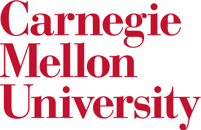 Carnegie Mellon University logo in bold red text on a white background.
