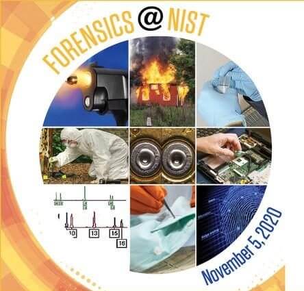 A collage of forensic science images with