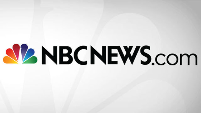 NBC News logo with a colorful peacock icon and "NBCNEWS.com" text on a light background.