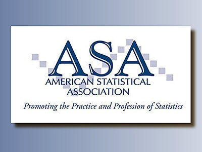 ASA logo with text: "American Statistical Association - Promoting the Practice and Profession of Statistics.