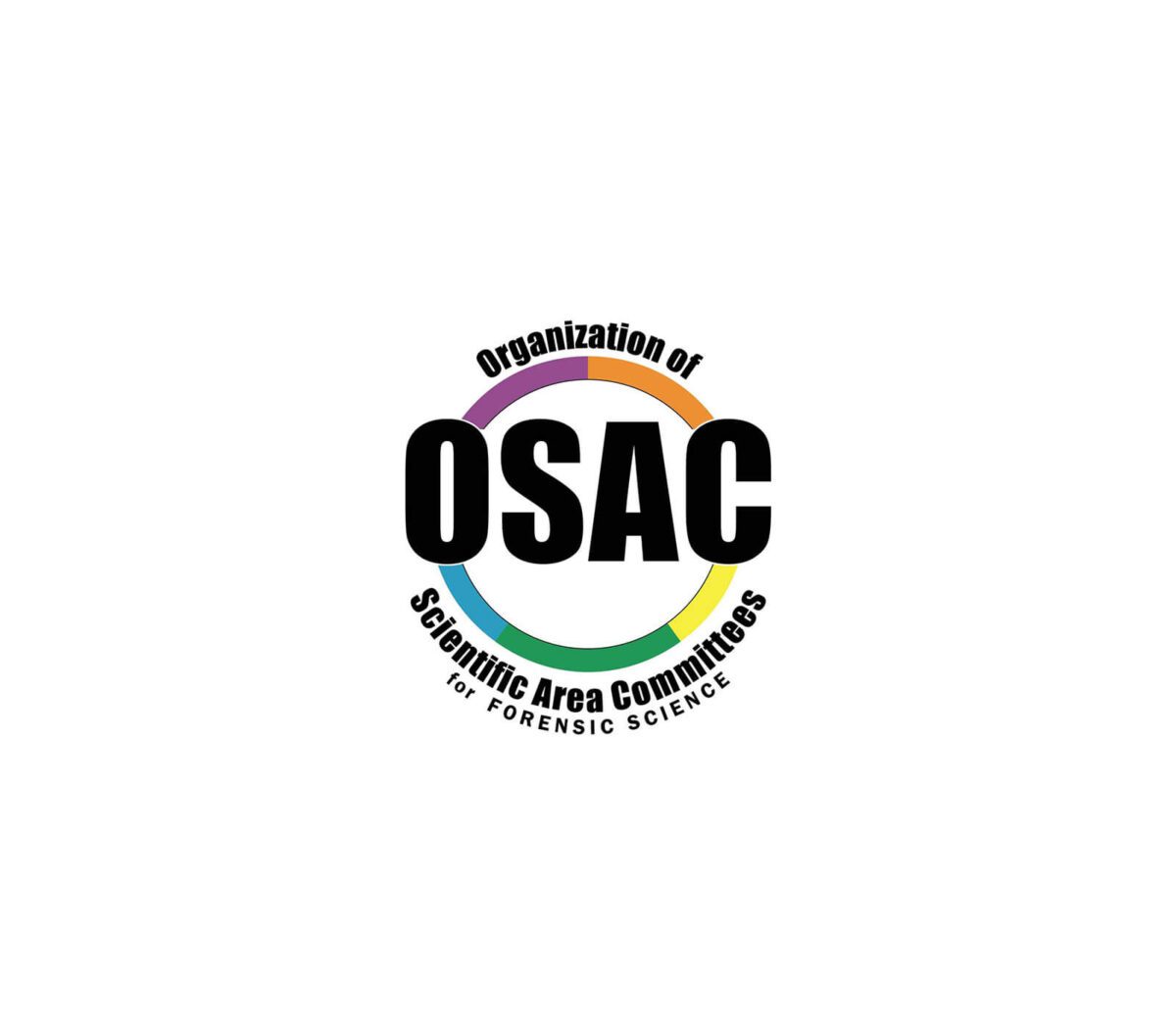 OSAC logo with a multicolored ring and the text "Organization of Scientific Area Committees for Forensic Science.