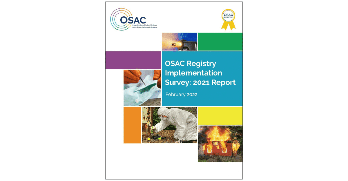 OSAC Registry Implementation Survey: 2021 Report cover