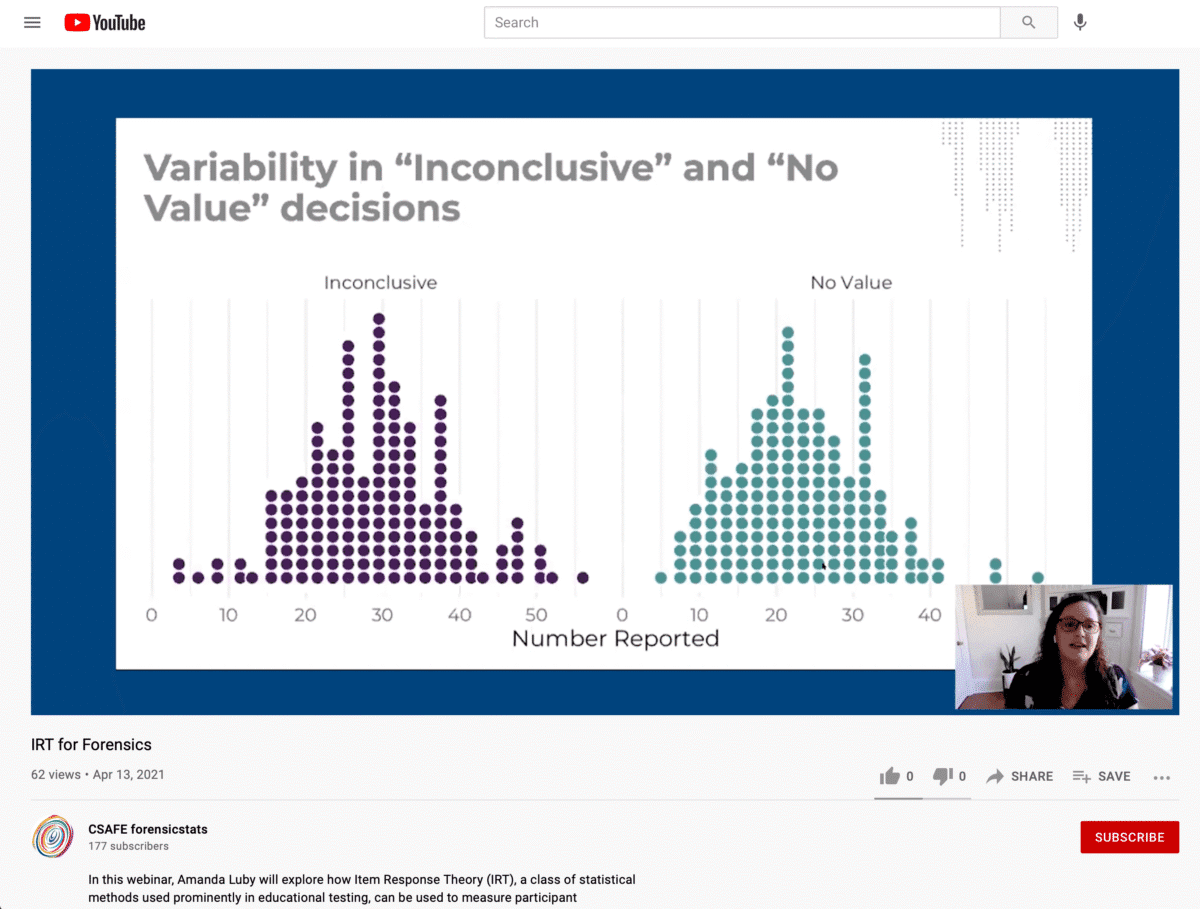 Screenshot of a YouTube video showing two dot plots labeled "Inconclusive" and "No Value" decisions.