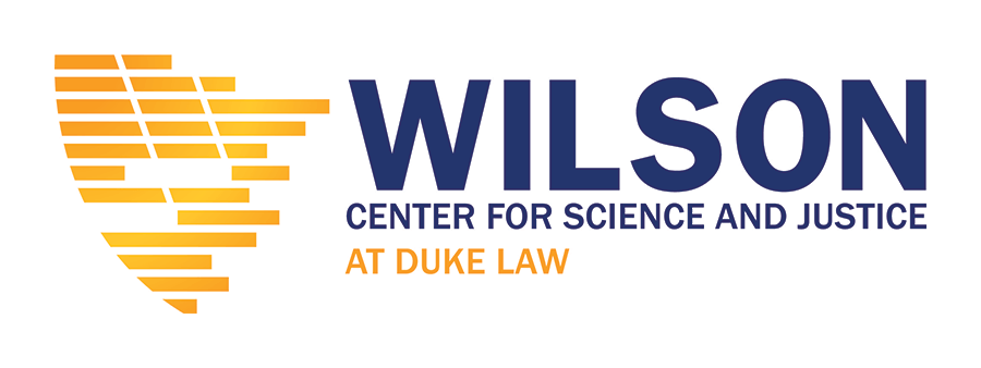 Wilson Center for Science and Justice at Duke Law logo with yellow bars forming a stylized "W" shape.